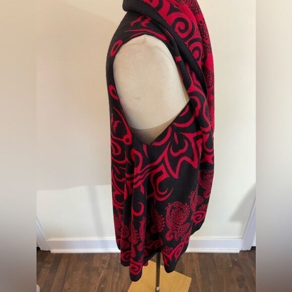 REVERSIBLEΒ poncho vest for women ||βNEW || Womanβs sleeveless cardigan || NEW - Picture 6 of 12